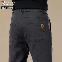 啄木鸟夏季薄款2025新款裤子男士休闲裤宽松弹力直筒商务西裤K