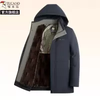 啄木鸟棉服男款2025冬爸爸装新款加绒加厚防寒棉袄中老年棉衣外套