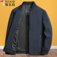 啄木鸟爸爸春秋季外套中年夹克男2025新款中老年人春装薄款上衣服