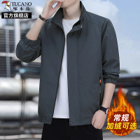 啄木鸟防风防水冲锋外套男2025新款秋冬季加绒加厚休闲运动夹克K