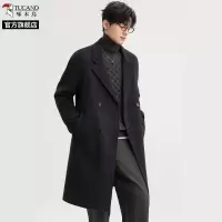 啄木鸟双面羊毛呢大衣男士中长款2025冬季新款高级感加厚呢子外套