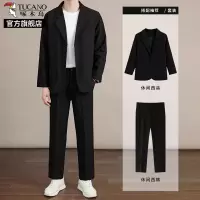 啄木鸟休闲西服套装男款2025新款商务西裤通勤高级感西装二件套K