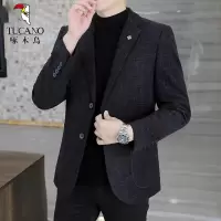 啄木鸟休闲西服男士单西外套春季新款潮牌高端商务高级小西装男款