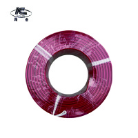 昆仑 电线450/750v ZR-BVR6平方 红 /卷