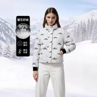 2025新款欧美棋盘格欧根纱刺绣高级感时尚面包服抗寒外套羽绒服