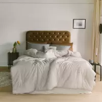 采馨 灰色大豆纤维冬被 全棉被子 200cm*230cm 条 (冬被-灰色)