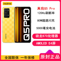 [全国联保]realme 真我Q5 Pro 8GB+256GB 夏日燃擎 80W超速闪充 骁龙870芯 5000毫安电池 120Hz刷新率 游戏手机
