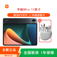 全新[送充电器 ]小米平板5 Pro 8GB+256GB 全网5版 骁龙870 黑色 11英寸 新品大屏平板电脑 超轻薄小米办公学习娱乐
