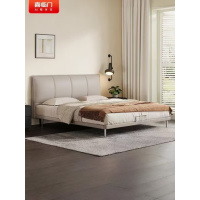 喜临门 - 薄巧头层牛皮床 现代简约床 薄背主卧大床双人床