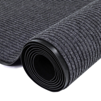 老房太太 双条纹地垫 1.2米宽 pvc防滑底 地垫 脚垫 大红/酒红/灰色 颜色备注 L213/米