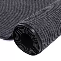 老房太太 双条纹地垫 1.2米宽 pvc防滑底 地垫 脚垫 大红/酒红/灰色 颜色备注 L213/米