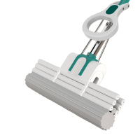 老房太太 三排滚轮胶棉拖把 头宽38cm 共2个胶棉头 干湿两拖 免手洗拖布 L383/把