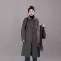 双面羊毛大衣中长款韩系显瘦宽松百搭高贵气质女装春秋冬反季清仓