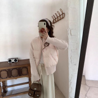 韩系针织拼接羽绒服女2025秋冬新小个子短款90白鸭绒马甲外套百搭
