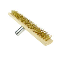 谋福 长柄钢丝刷子洗地刷地板刷（30CM钢丝刷头+铁件）