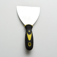 谋福 油灰刀子刮刀刮腻子不锈钢铲刀加厚型 双色柄碳钢5寸