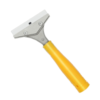 谋福 铲刀清洁刀玻璃瓷砖铲墙除胶装修工具（小黄把）长20CM