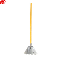 谋福 推雪铲手推式铲雪铲轮式铲雪器 铲雪板推雪板推雪铲扫雪抛雪（锰钢 加厚剁冰铲（带木杆））