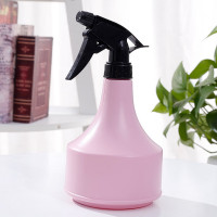 谋福 糖果色手动浇花小喷壶园艺手压式喷水壶（粉色600ml）