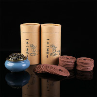 谋福 120单盘檀香盘香料 厕所除香 (随机一种香+冰裂香炉+防火棉)