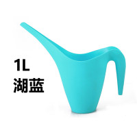 谋福 长嘴浇水壶 浇花壶 糖果色洒水壶 园艺工具（1L湖蓝）