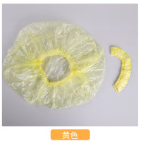 谋福 一次性浴帽 防水防油烟 洗澡加厚焗油帽头套 加热染发裕帽 （黄色） 1包100只