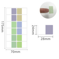 谋福 莫兰迪学生分类贴纸 字母索引标签 不干胶彩色书签字母强粘贴纸 tj2831【莫兰迪（B）28*24MM（120贴）