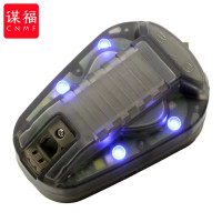 谋福 信号灯 头盔灯 队友识别灯防水瓢虫灯 tj2700 【沙壳-蓝光-刻字款【默认纸盒包装】不配电池】
