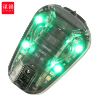 谋福 信号灯 头盔灯 队友识别灯防水瓢虫灯 tj2700 【黑壳-绿光-刻字款【默认纸盒包装】不配电池】