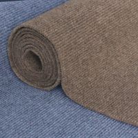 谋福 办公室地毯 满铺客厅地毯 防滑地垫(1米宽*1米长咖啡色细条纹)