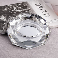 谋福 烟灰缸 玻璃烟缸 商务礼品【银色-15cm】