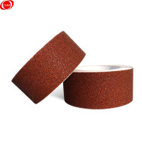 谋福 地面磨砂防滑胶带 警示胶带 耐磨楼梯台阶防滑条胶带 磨砂地贴（褐色 15米长*5厘米宽）