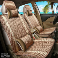 谋福 单片汽车坐垫 夏季凉垫冰丝座垫 单座座套（豪华版-魅力咖）