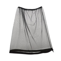 谋福 防蚊透气面纱 遮阳防晒钓鱼披肩网布 可调节 （黑色）