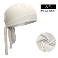 谋福 骑行海盗帽 公路车骑行纯色海盗头巾 单车运动帽(灰色 )