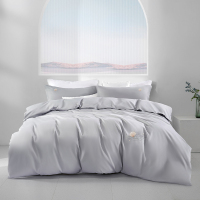 水星家纺 60s刺绣全棉四件套 珀海晨雾220*240cm.
