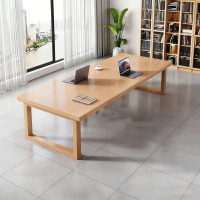 鑫金虎(XIN JIN HU) 实木会议桌大书桌工作台阅览室桌办公长桌 2.4m