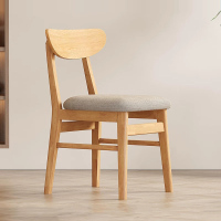 圣德列 实木餐椅家用餐桌椅原木靠背椅子