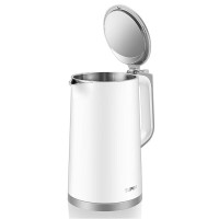 苏泊尔不锈钢电水壶1.7L底盘加热防干烧白色SW-17S13A