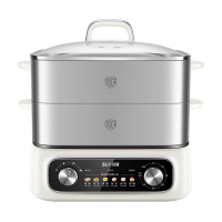 苏泊尔SUPOR三层多功能电蒸锅 ZN30FK69 不锈钢材质 三档旋钮控制 预约蒸煮