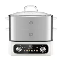 苏泊尔SUPOR三层多功能电蒸锅 ZN30FK69 不锈钢材质 三档旋钮控制 预约蒸煮