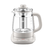 苏泊尔SUPOR养生壶1.5L底盘加热高硼硅玻璃纯钛金属上盖可拆卸便携轻巧SW-15Y21