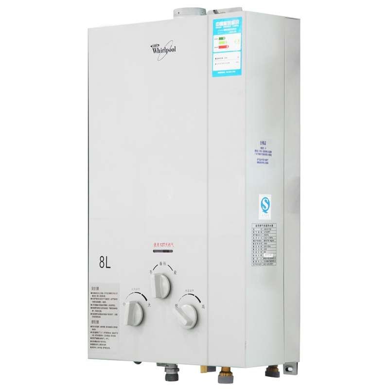 惠而浦JSQ16-T8S(天然气)8升燃气热水器J8L/min旋钮机械式四季调温水控全自动点火分段燃烧强排式风机
