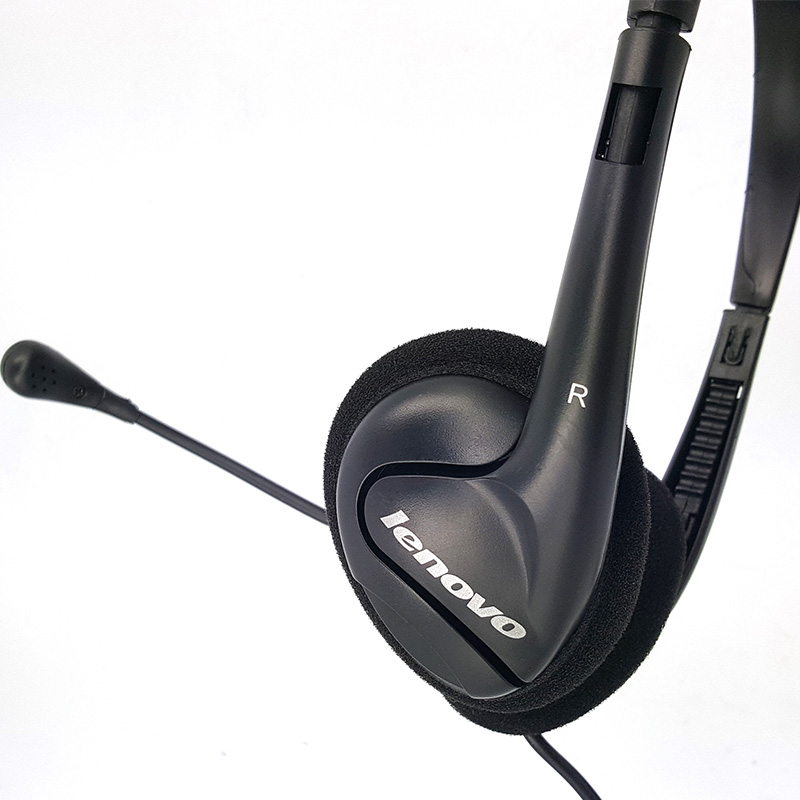 联想(Lenovo)P-320 头戴式笔记本台式电脑麦克风耳机 游戏娱乐耳机 黑色