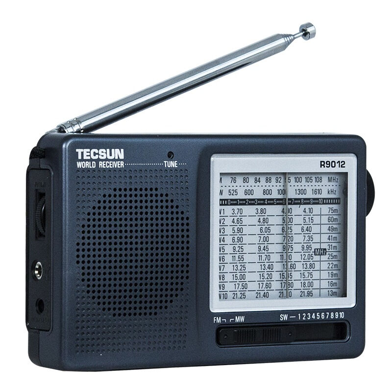 [赠2节充电电池套装+高清耳]德生收音机R9012老年人便携式全波段高灵敏度有辅助选台灯立体声耳机输出调频广播学生校园用