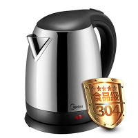 美的(Midea) 电水壶 12S03E1M 1.2L全钢 优质温控 食品级304不锈钢 大功率 电热水壶