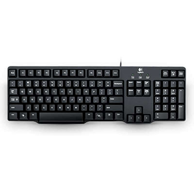 罗技（Logitech）K100 有线PS2键盘 台式机专用圆口键鼠套 家用办公P口圆形接口键盘鼠标套装