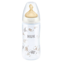 NUK300ml宽口PP彩色奶瓶(带初生型乳胶中圆孔奶嘴)
