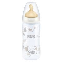 NUK300ml宽口PP彩色奶瓶(带初生型乳胶中圆孔奶嘴)