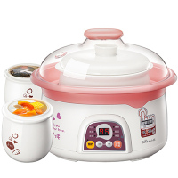 小熊(Bear)电炖盅DDZ-106 2.5升天然白瓷 煲汤蒸菜多功能 9.5小时预约定时 陶瓷隔水炖电炖锅